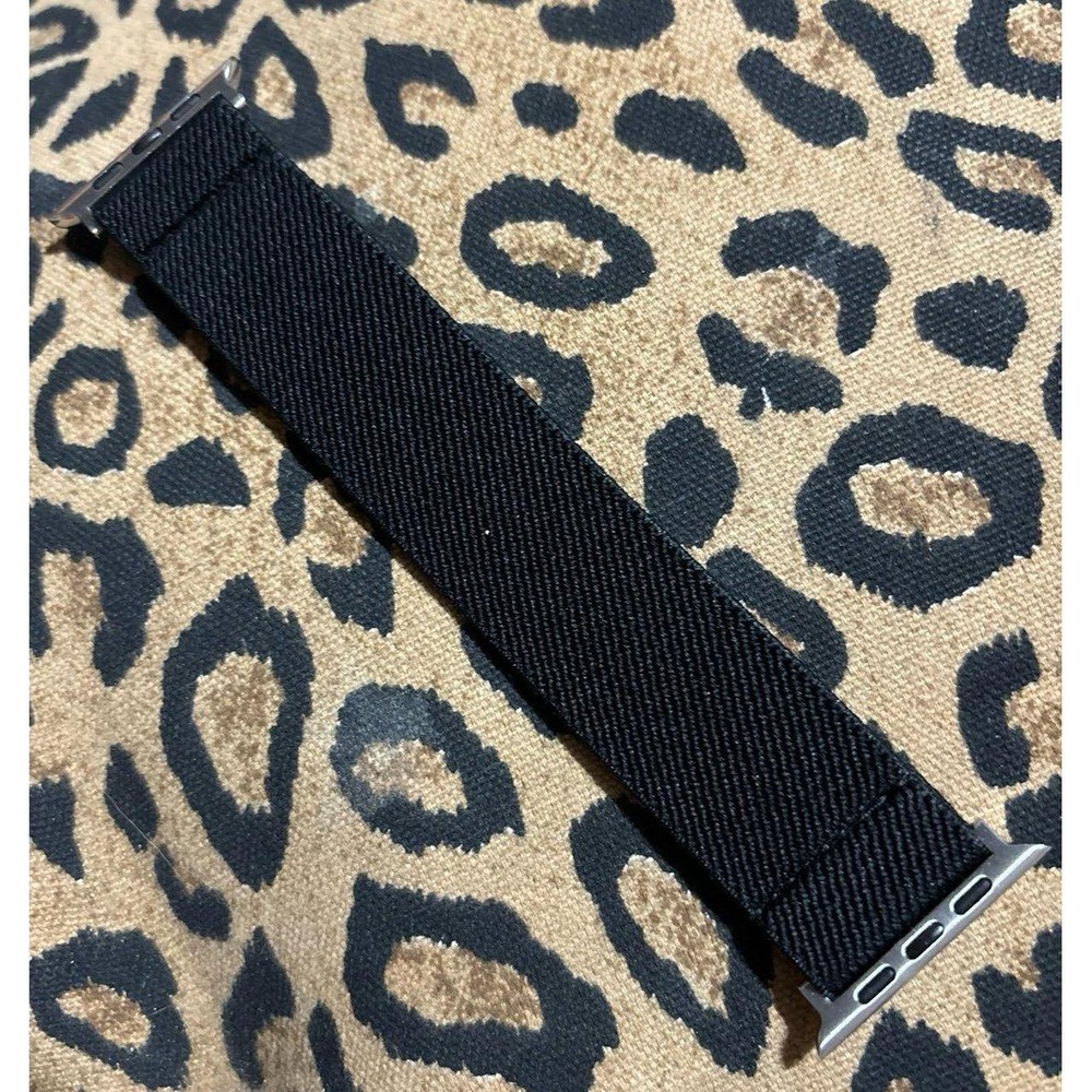 NEW Nylon Stretch Solo Loop Band in Black for Apple Watch 42mm/44mm/45mm